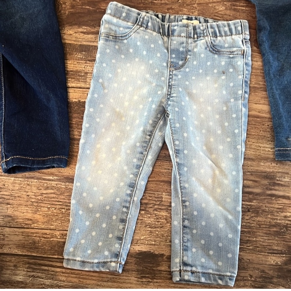 Oshkosh Polka Dot Light Blue Jeans 18M